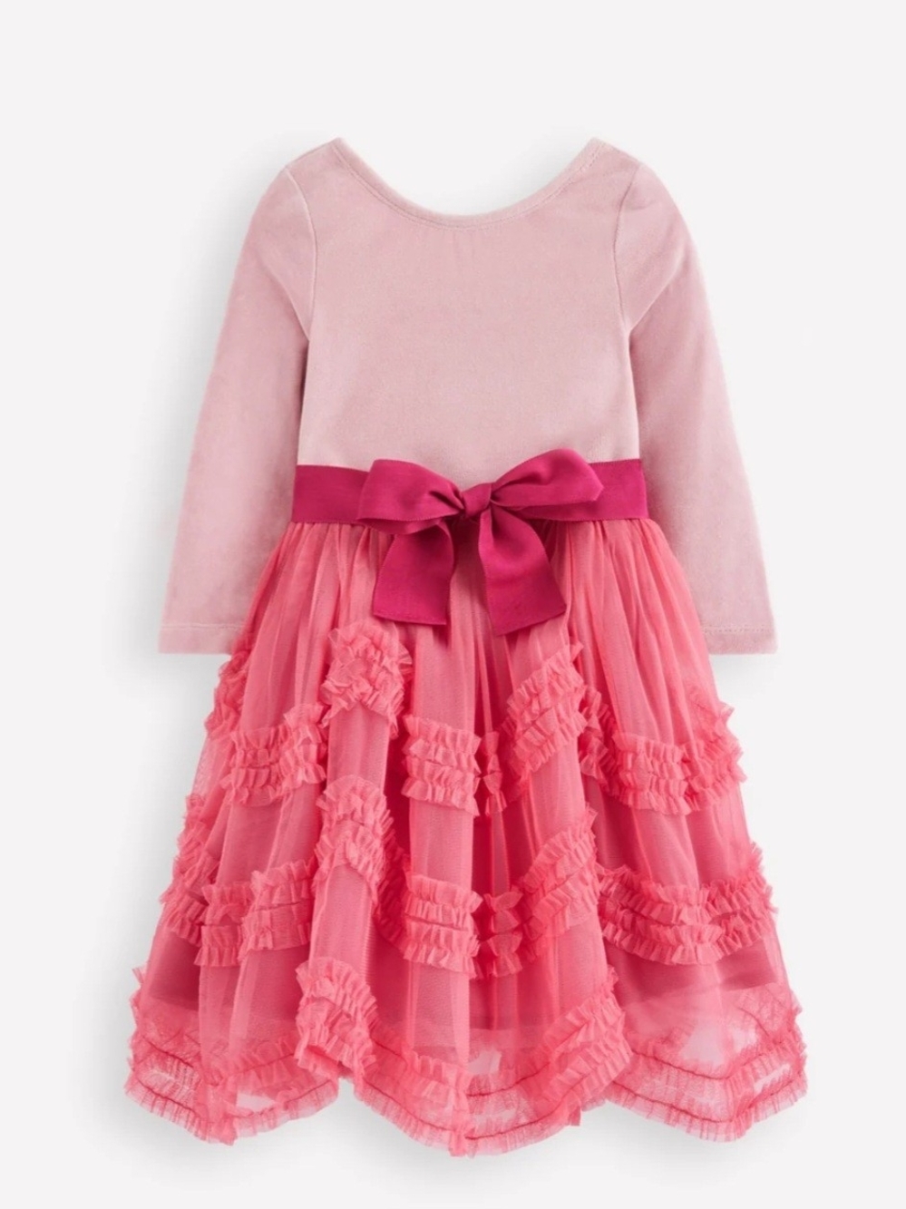 Mini Boden pink velour tulle ballet dress size 5/6